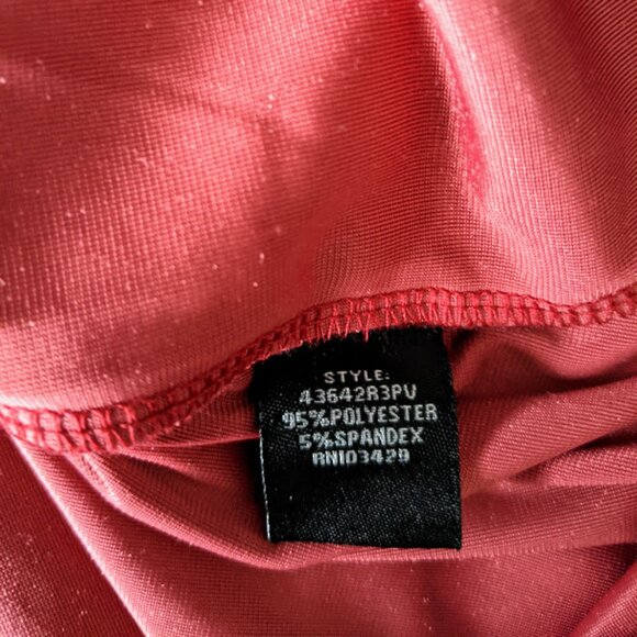 Intro Red Christmas Tartan Plaid Velvet Velour Popover Blouse XL NEW Festive - Picture 6 of 6